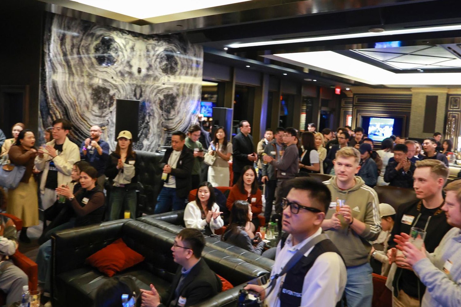 Guests at the GCSx CES 2025 cocktail party