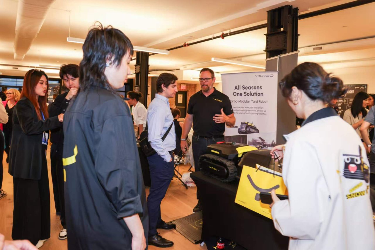 Guests at the brand stands
